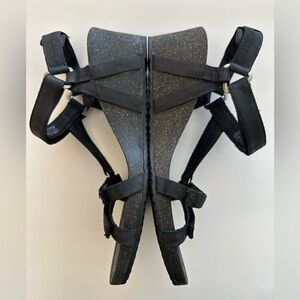 Teva Black Wedge Sandals